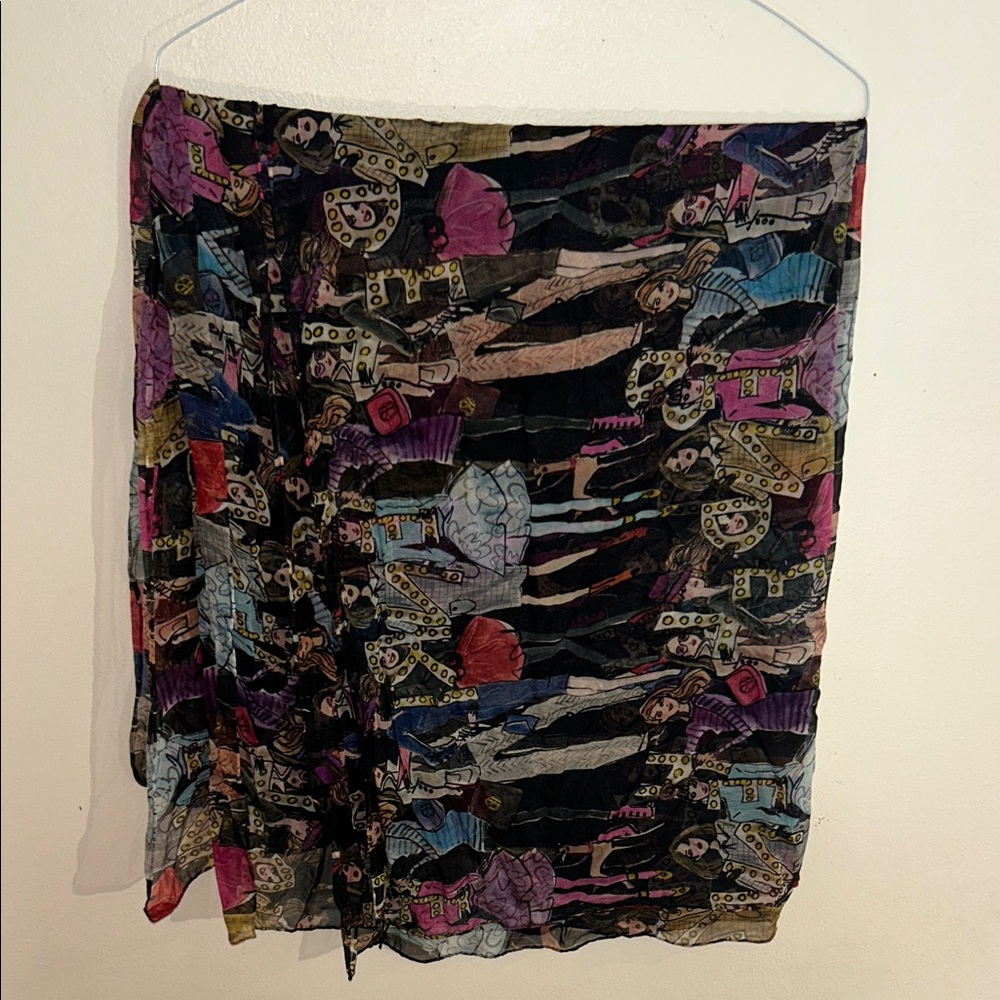 Henri Bendel Colorful Graphic Pencil Scarf